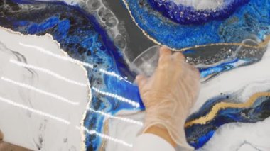 Epoksi reçine resmine doku ekleniyor