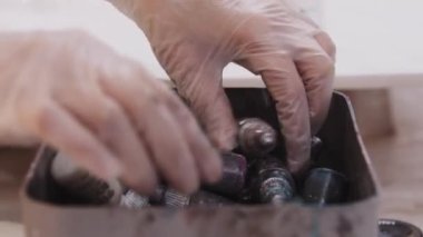 Epoksi reçine için renkli pigmentlerde sanatçı yuvaları