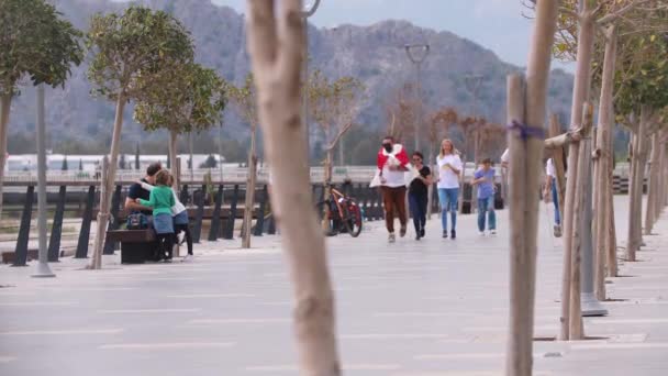 2022 Turkey Istanbul Joggen Optocht Tijdens Actie Ter Ondersteuning Van — Stockvideo