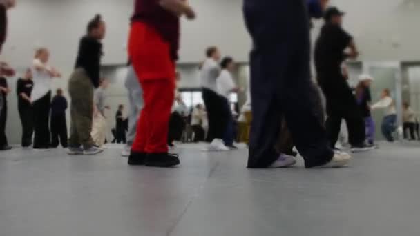 Майстер Клас Хіп Хопу Танцює Студії Постріл — стокове відео