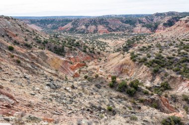 Teksas 'taki Palo Duro Kanyonu' nda manzara. 