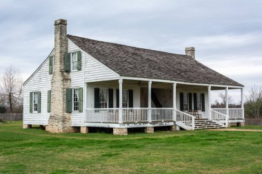 Washington-on-the-Brazos, Texas, Amerika Birleşik Devletleri - 30 Aralık 2016. Washington-on-the-Brazos 'taki Barrington Yaşam Tarihi Çiftliği' nin dış görünüşü.