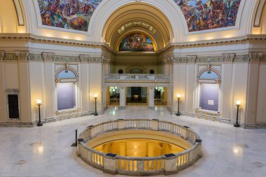 Oklahoma City, Oklahoma, Amerika Birleşik Devletleri - 18 Ocak 2017. Oklahoma 'daki eyalet başkentinin iç manzarası, tamam..