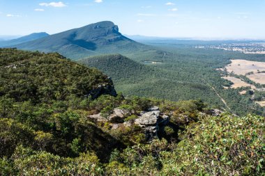 Grampians bölgesindeki Victoria, Avustralya 'nın Ani Dağı manzarası.