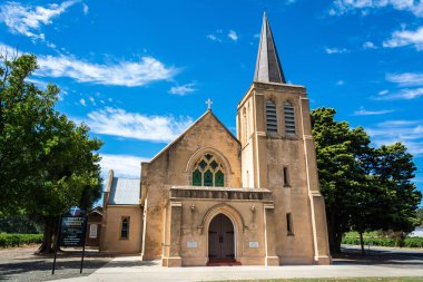Rowland Düzlüğü, Güney Avustralya, Avustralya - 15 Mart 2017. Rowland Düzlüğü 'ndeki Trinity Lutheran Kilisesi, SA.