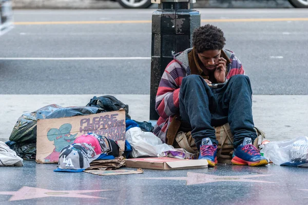 Los Ángeles California Estados Unidos América Enero 2017 Hombre Sin — Foto de Stock