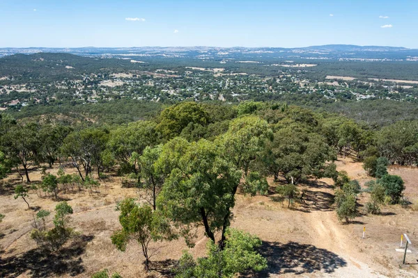 Pohled Okolí Města Maldon Victoria Austrálie Vrcholu Panoramatické Vyhlídky Horu — Stock fotografie