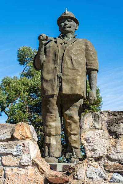 Kapunda Australia Południowa Australia Marca 2017 Statua Górnika Map Kapundzie — Zdjęcie stockowe