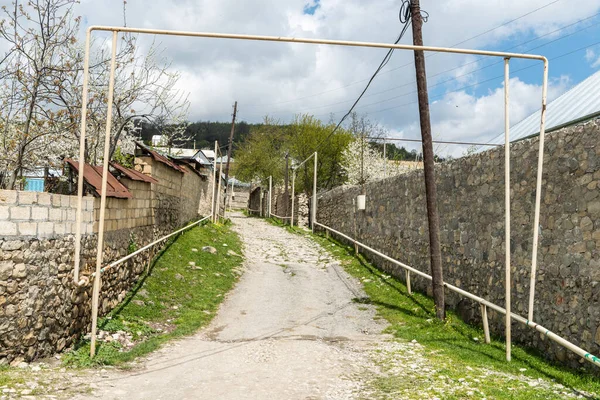 阿塞拜疆伊斯梅利地区Basqal定居点的街景 — 图库照片