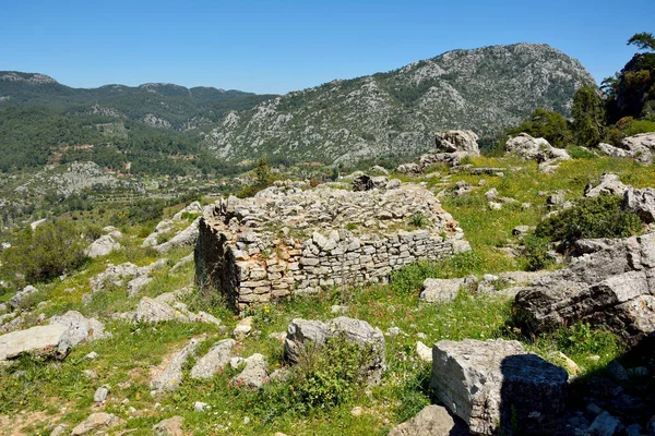 Antigua Cisterna Piedra Sobre Pueblo Bayir Cerca Ciudad Turística Marmaris — Foto de Stock