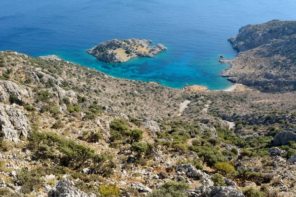 Costa Mediterránea Entre Sogut Taslica Península Bozburun Cerca Ciudad Turística — Foto de Stock