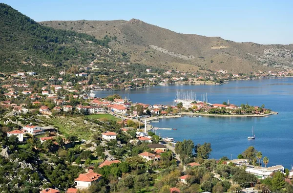 Uitzicht Het Dorp Selimiye Baai Van Selimiye Het Schiereiland Bozburun — Stockfoto