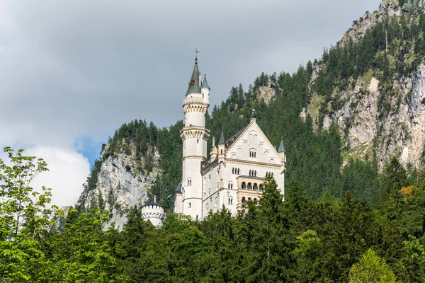 Fussen Németország 2016 Június Külső Kilátás Schloss Neuschwanstein Kastély Hohenschwangau — Stock Fotó