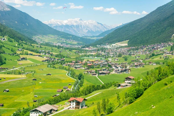 Blick Über Neder Und Kampl Dörfer Tirol Österreich — Stockfoto