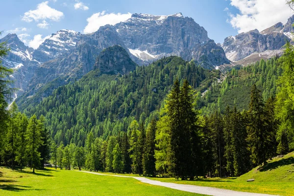 Berglandschaft Stubaital Richtung Ochsenwand 700M Tirol Österreich — Stockfoto