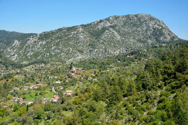 Blick Auf Das Dorf Bayir Der Nähe Von Marmaris Der lizenzfreie Stockfotos