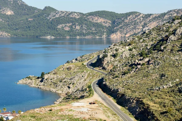 Estrada Costeira Que Conduz Aldeia Selimiye Península Bozburun Província Mugla Imagem De Stock