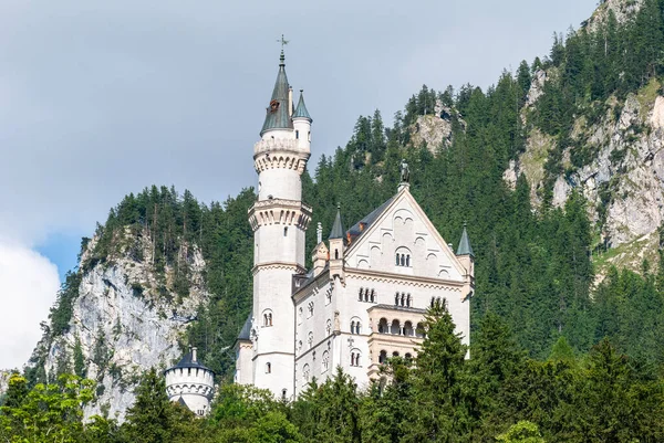 Fussen Németország 2016 Június Külső Kilátás Schloss Neuschwanstein Kastély Hohenschwangau — Stock Fotó