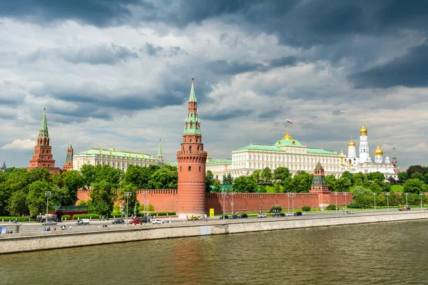 Moscou Rússia Junho 2017 Vista Sobre Kremlin Moscou Complexo Fortificado — Fotografia de Stock