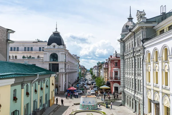Kazan Rússia Junho 2017 Vista Rua Musa Dzhalil Kazan Para — Fotografia de Stock