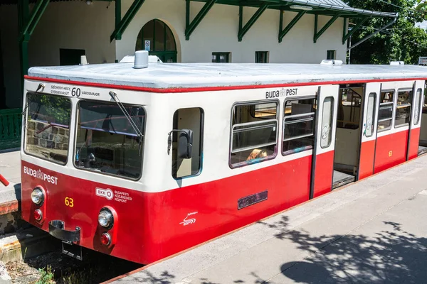 Boedapest Hongarije Juni 2017 Railcar Van Cog Railway Boedapest Hongarije — Stockfoto