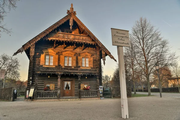 Poczdam Niemcy Listopada 2018 Drewniany Dom Rosyjska Kolonia Aleksandrowka Rosyjskiej — Zdjęcie stockowe