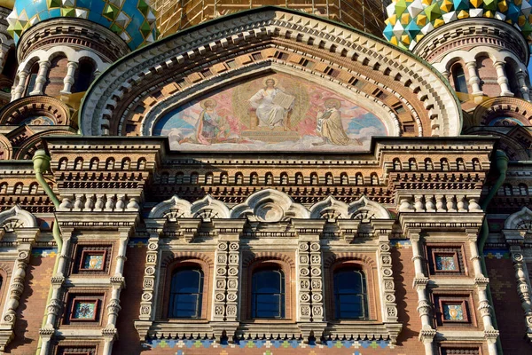 San Petersburgo Rusia Marzo 2018 Detalles Del Diseño Exterior Iglesia — Foto de Stock
