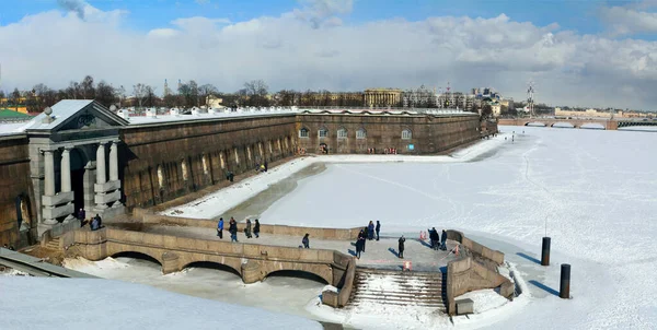 Petersburg Russia March 2018 Exterior View Peter Paul Fortress Walls — Zdjęcie stockowe