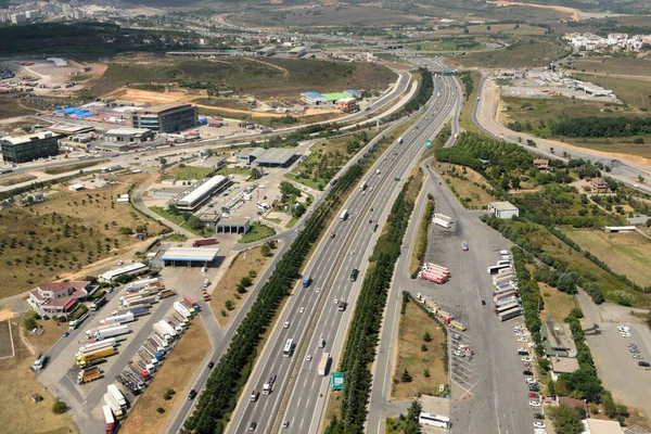 Gebze Kocaeli Turkey September 2018 Aerial View Anatolian Highway E80 — ストック写真