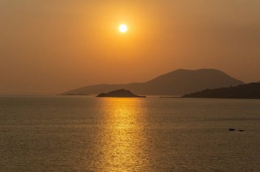 Sunset at Bafa Lake in Turkey.