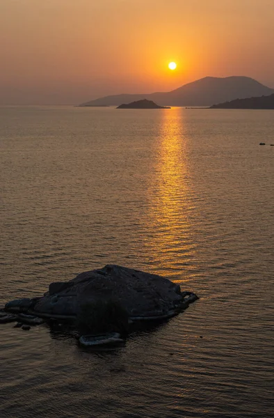 Sunset Bafa Lake Turkey — 图库照片