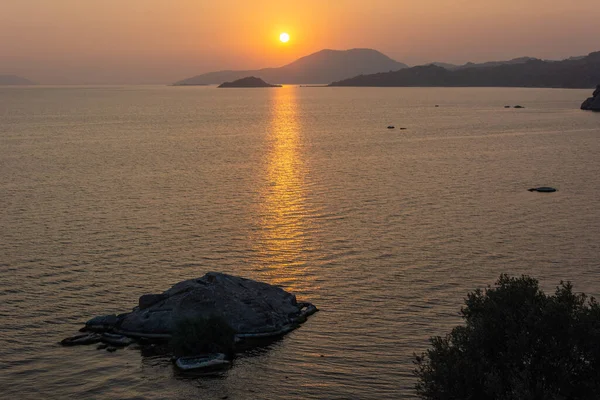 Sunset Bafa Lake Turkey — 图库照片