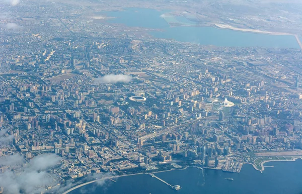 Vista Aérea Bakú Capital Azerbaiyán — Foto de Stock