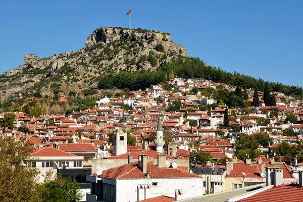 View Mugla Rooftops Asar Dagi Mountain Mugla City Turkey — Stock Photo, Image