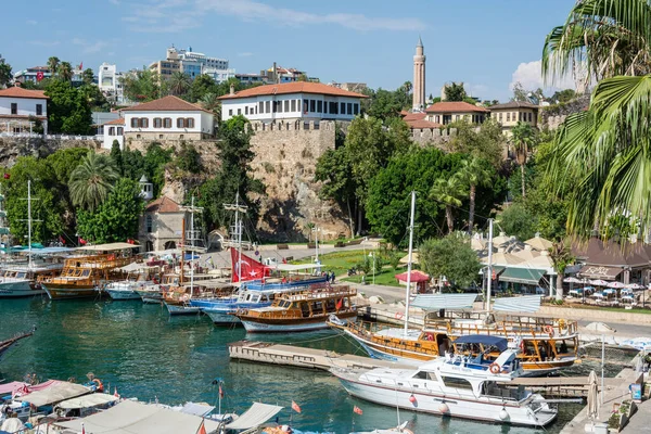 Antalya Turkey August 2016 View Harbour Historic District Kaleici Antalya — Stock Photo, Image