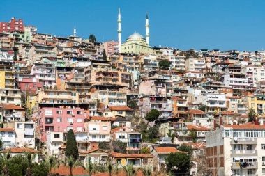 Izmir, Turkey - March 1, 2019. Chaotic housing construction in Bayrakli district of Izmir, Turkey.