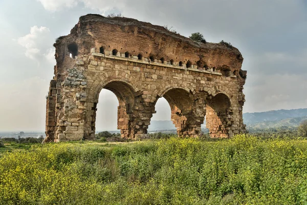 Ruins Arched Gymnasium Building Tralleis Tralles Ancient City Aydin Turkey — Stock Fotó