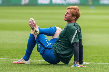 Budapest, Hungary - May 4, 2022. Ferencvaros goalkeeper Adam Bogdan before Hungarian OTP Bank Liga Gameweek 31 match Ferencvaros vs Zalaegerszegi (5-3).