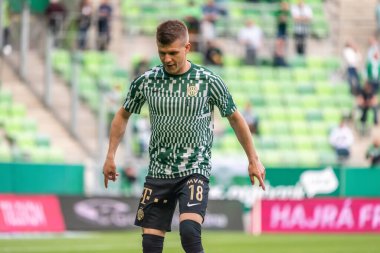 Budapest, Hungary - May 4, 2022. Ferencvaros midfielder David Siger before Hungarian OTP Bank Liga Gameweek 31 match Ferencvaros vs Zalaegerszegi (5-3)