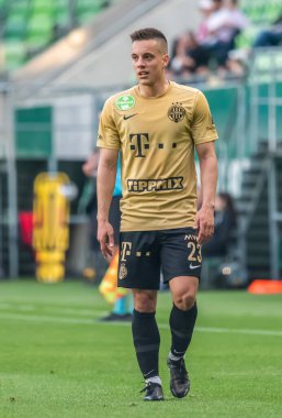 Budapest, Hungary - May 4, 2022. Ferencvaros midfielder Lorand Paszka during Hungarian OTP Bank Liga Gameweek 31 match Ferencvaros vs Zalaegerszegi (5-3).