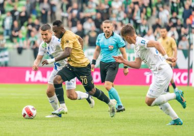Budapest, Hungary - May 4, 2022. Ferencvaros striker Franck Boli in action during Hungarian OTP Bank Liga Gameweek 31 match Ferencvaros vs Zalaegerszegi (5-3)