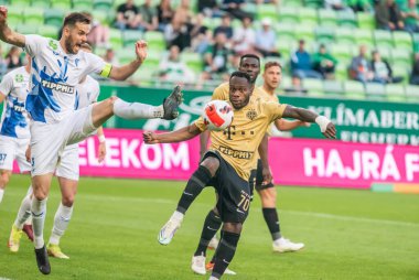 Budapest, Hungary - May 4, 2022. Ferencvaros striker Franck Boli in action during Hungarian OTP Bank Liga Gameweek 31 match Ferencvaros vs Zalaegerszegi (5-3)