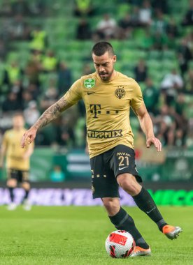 Budapest, Hungary - May 4, 2022. Ferencvaros defender Endre Botka in action during Hungarian OTP Bank Liga Gameweek 31 match Ferencvaros vs Zalaegerszegi (5-3).