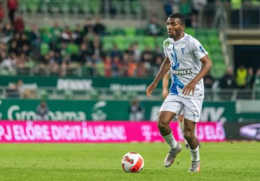 Budapest, Hungary - May 4, 2022. Zalaegerszegi  striker Meshack Ubochioma during Hungarian OTP Bank Liga Gameweek 31 match Ferencvaros vs Zalaegerszegi (5-3).