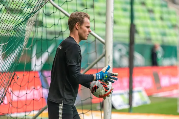 Budapest, Hungary - May 4, 2022. Ferencvaros goalkeeper Denes Dibusz before Hungarian OTP Bank Liga Gameweek 31 match Ferencvaros vs Zalaegerszegi (5-3)