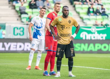 Budapest, Hungary - May 4, 2022. Ferencvaros striker Franck Boli in action during Hungarian OTP Bank Liga Gameweek 31 match Ferencvaros vs Zalaegerszegi (5-3).