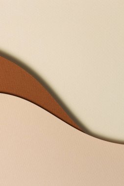 Toprak tonlarında soyut geometrik kağıt arka plan. Bej, sarı, kahverengi arkaplan