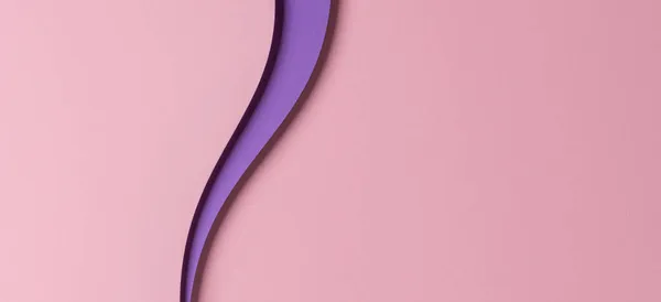 Δημιουργική αφηρημένη παστέλ ροζ και μοβ χρώμα γεωμετρικό σχήμα χαρτί σύνθεση banner φόντο, top view — Φωτογραφία Αρχείου