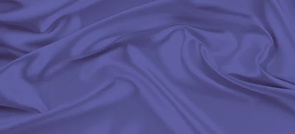 Hermoso fondo de banner de color muy peri con pliegues cortinas y onduladas de textura de material satinado de seda. Vista superior —  Fotos de Stock