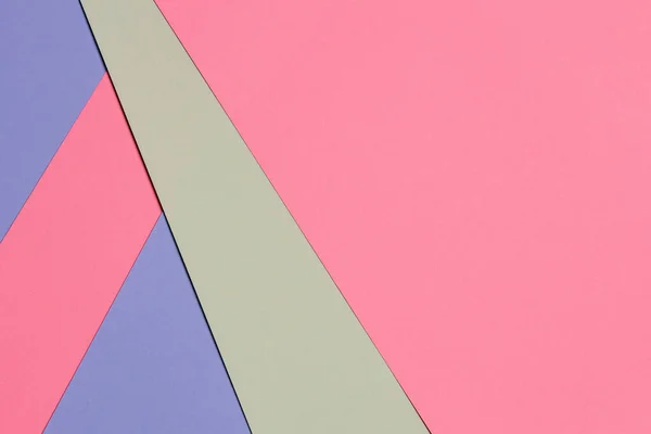 Fondo de textura de papel de color abstracto. Mínimas formas geométricas y líneas en azul claro, rosa pastel, colores verdes — Foto de Stock